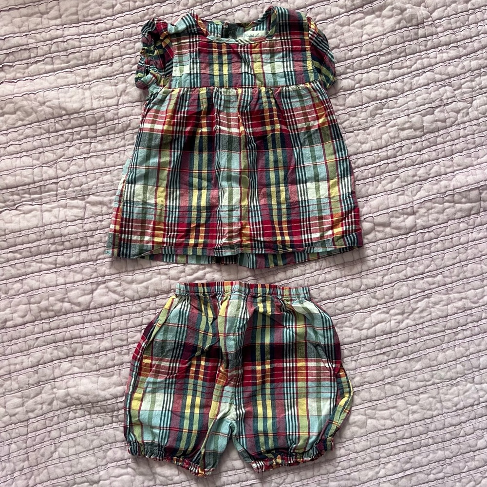 Ralph Lauren Plaid Set (6-9 Months)